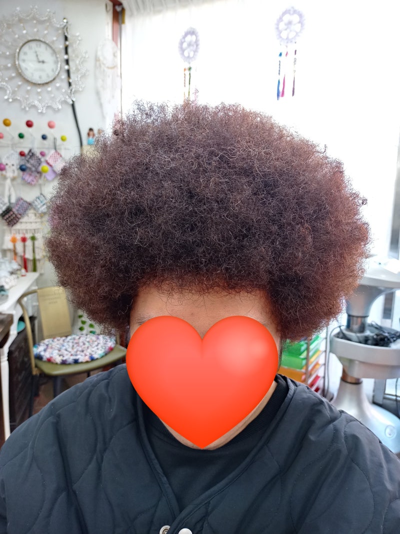까끌레용뽀끌레용 아프로펌 정면 스타일