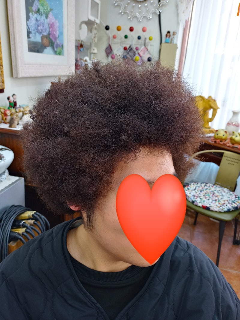 까끌레용뽀끌레용 볼륨감 있는 아프로펌 스타일