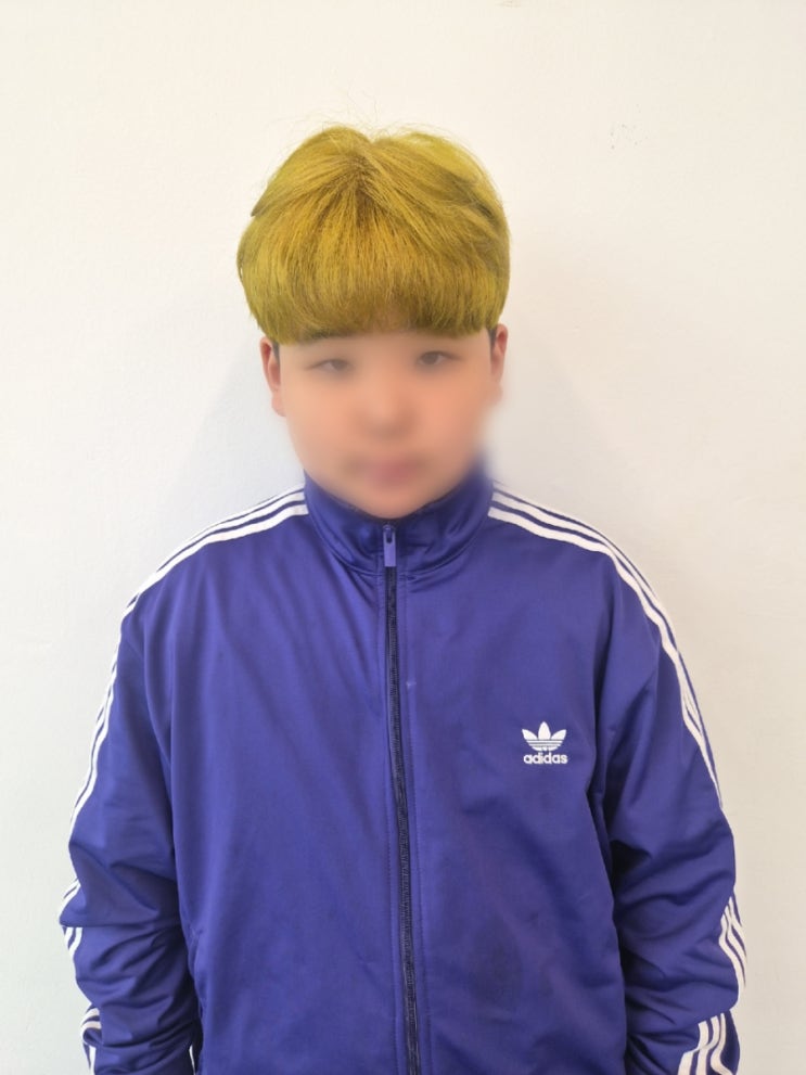 정서은헤어 남성 라임 컬러 스타일