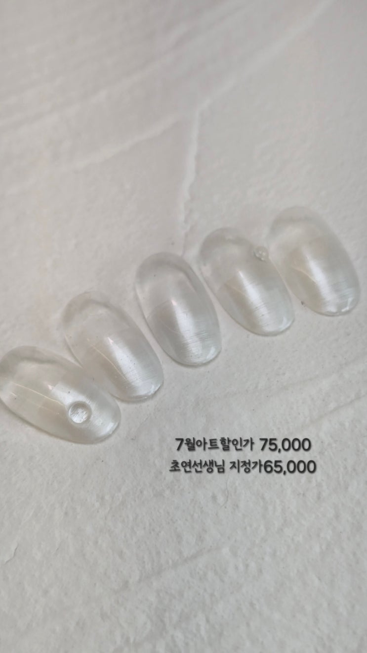 젤리쉬네일 투명 자석젤 아트 샘플